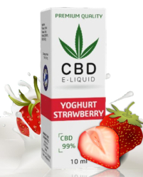 10 ml CBD Vape Liquid - Yoghurt Strawberry 300mg (3%)