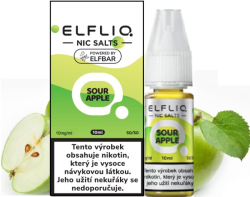 Liquid ELFLIQ Nic SALT Sour Apple 10ml - 10mg